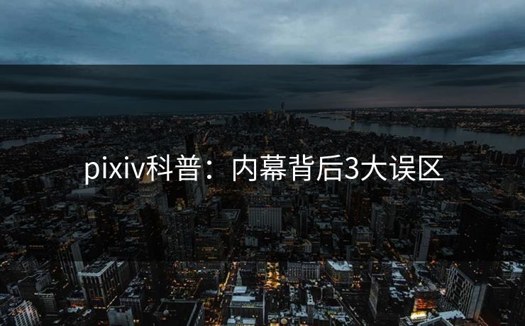pixiv科普:内幕背后3大误区