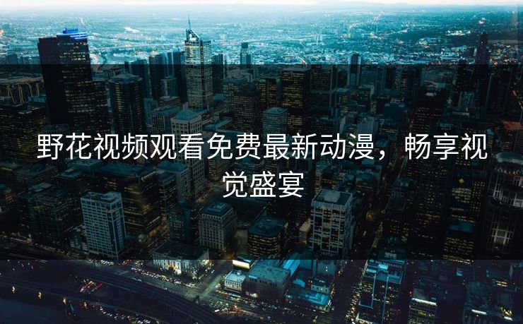 野花视频观看免费最新动漫，畅享视觉盛宴