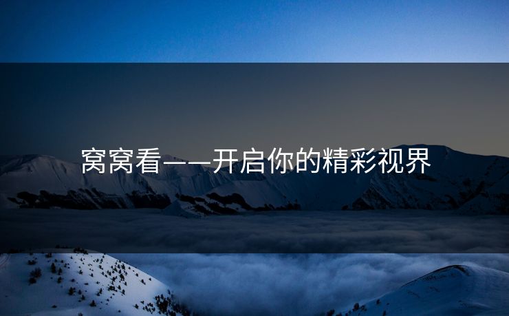 窝窝看——开启你的精彩视界