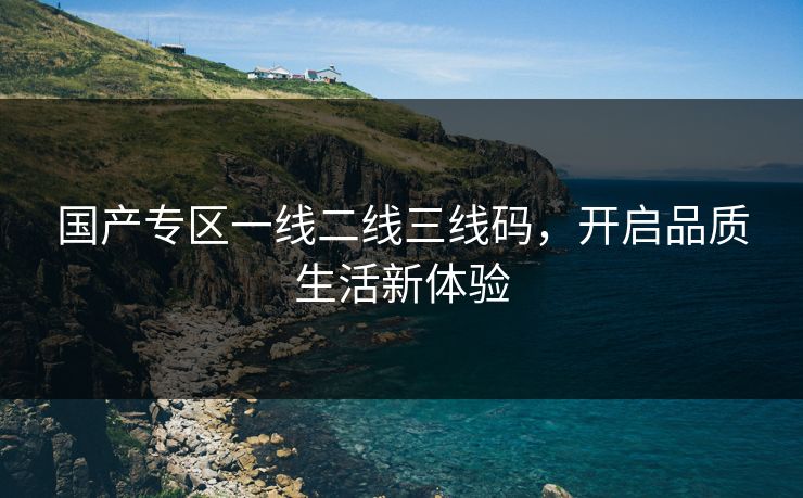 国产专区一线二线三线码，开启品质生活新体验