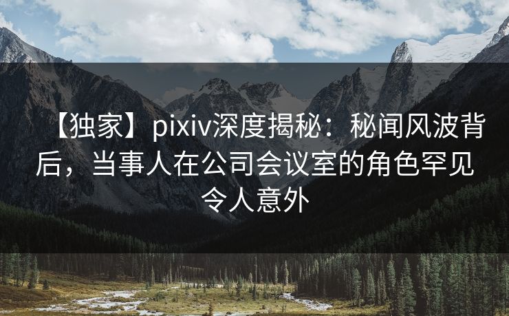 【独家】pixiv深度揭秘:秘闻风波背后,当事人在公司会议室的角色罕见令人意外